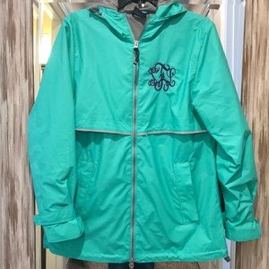 Monogrammed Charles River Rain Jacket